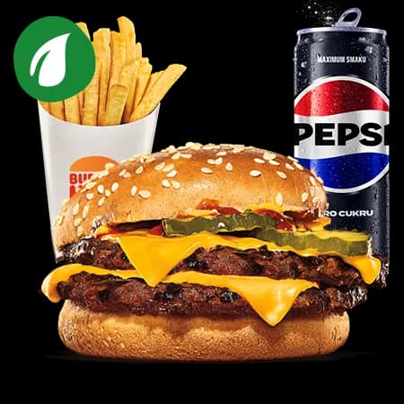 Plant-Based Double Cheeseburger zestaw