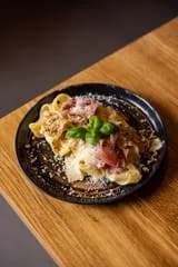 Makaron z gorgonzolą i gruszką