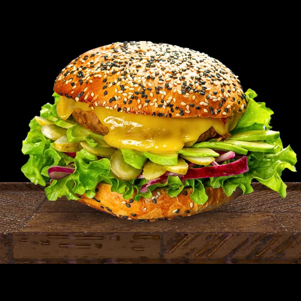 Burger wege z awokado + frytki