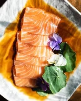 Ponzu salmon sashimi 6szt