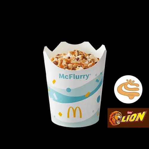 McFlurry® o smaku waniliowym Lion® z polewą karmelową