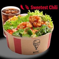 Sweetest Chilli Poke Bowl z sałatą i bitesami + Napój