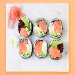 Philadelphia maki łosoś / ogórek / awokado / sałata / serek 6 szt.