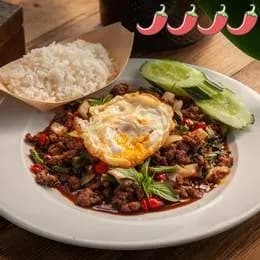 PAD KA PRAO NEUA SAP KAI DAO