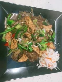 Makaron sojowy z tofu