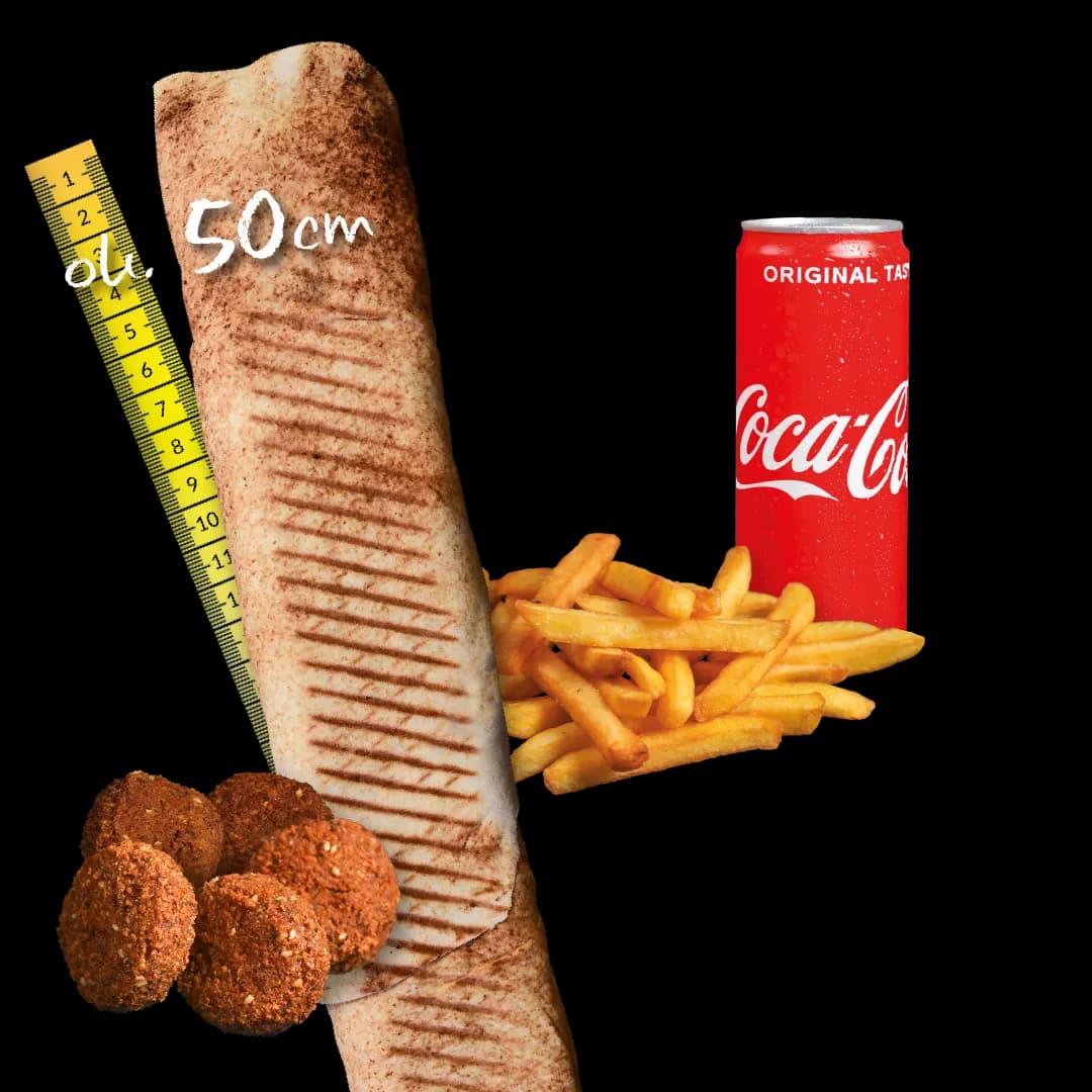 Rollo Wegetariańskie (mega), frytki, Coca Cola 0.33l