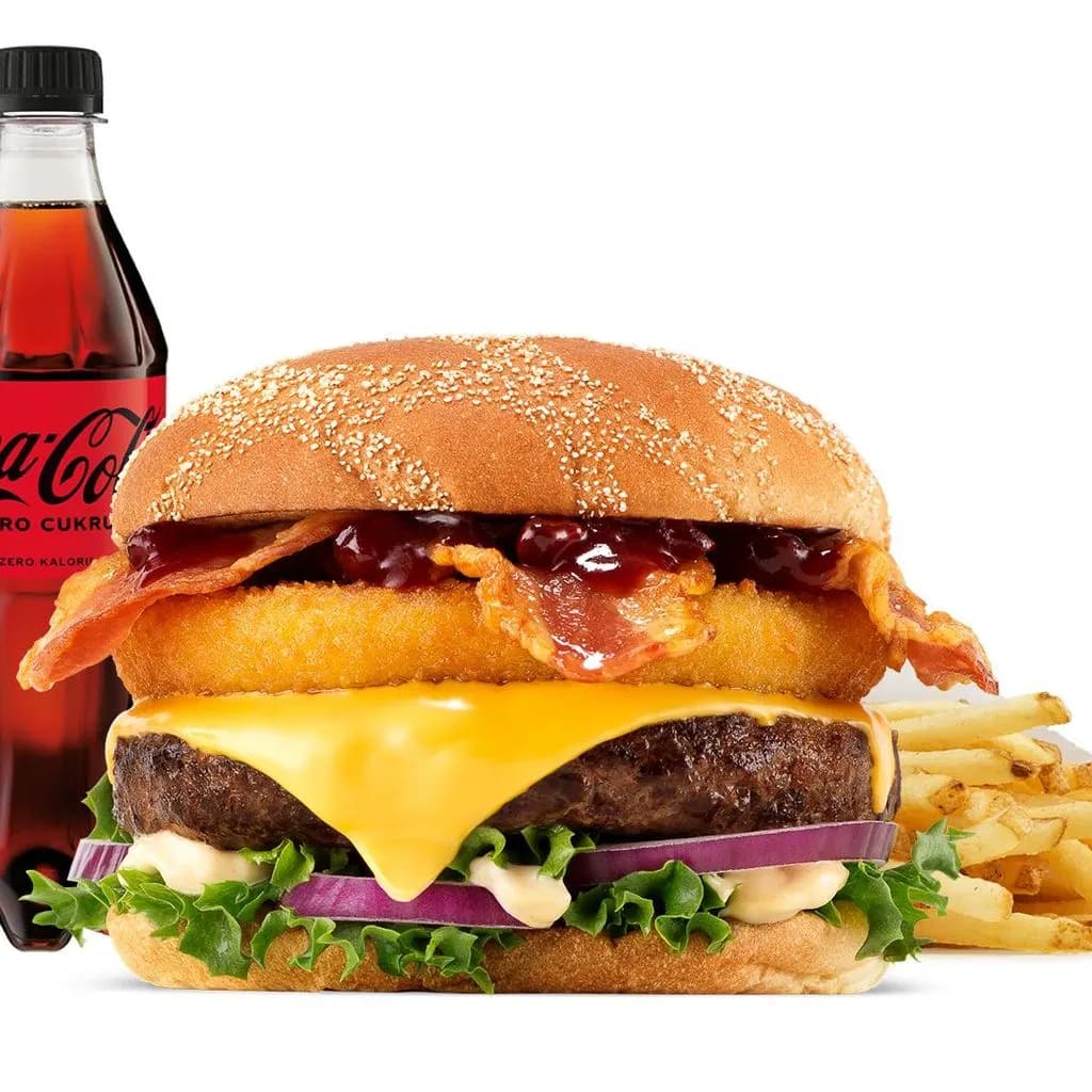 Burger Rywala Beef 'n' Bacon w zestawie