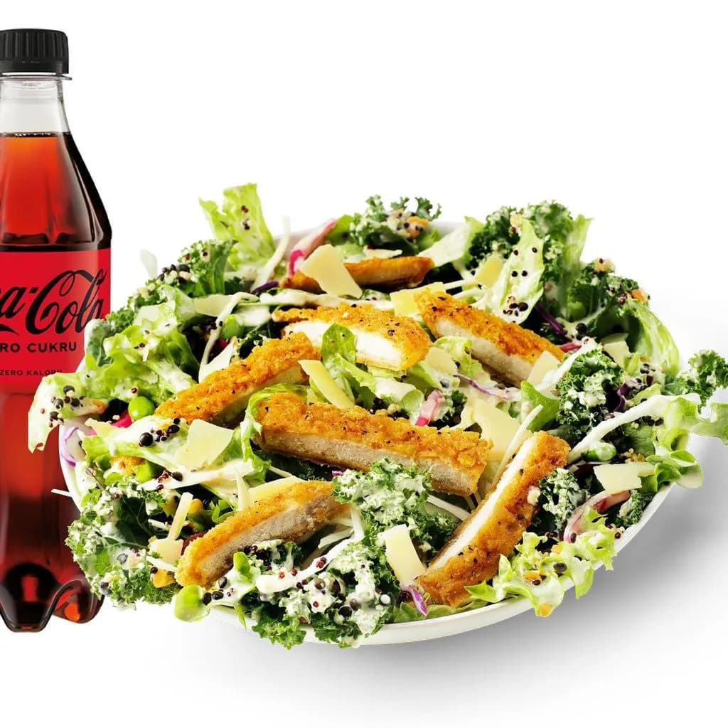 Crispy Chicken Caesar Salad meal