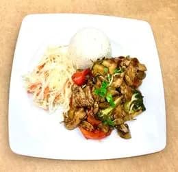 Kurczak w sosie pieprzowym czarnym