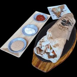 9- Zestaw Tortilla Kebab wołowy Super (WRAP + BAKLAWA ORZECHOWA)