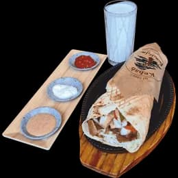 7- Zestaw Tortilla Kebab wołowy super ( WRAP + AYRAN)