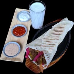 25- Zestaw Tortilla Falafel (Wrap + Ayran)