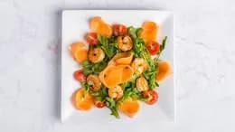 Insalata con gamberi e melone