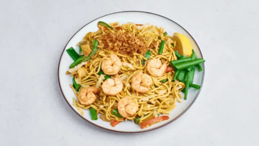 Chowmein krewetkami