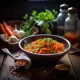 Marchewka w przyprawach po koreańsku.