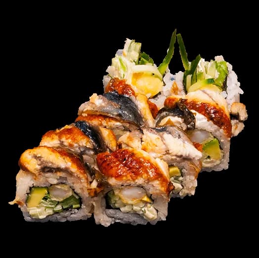 Krewetka w tempurze w węgorzu