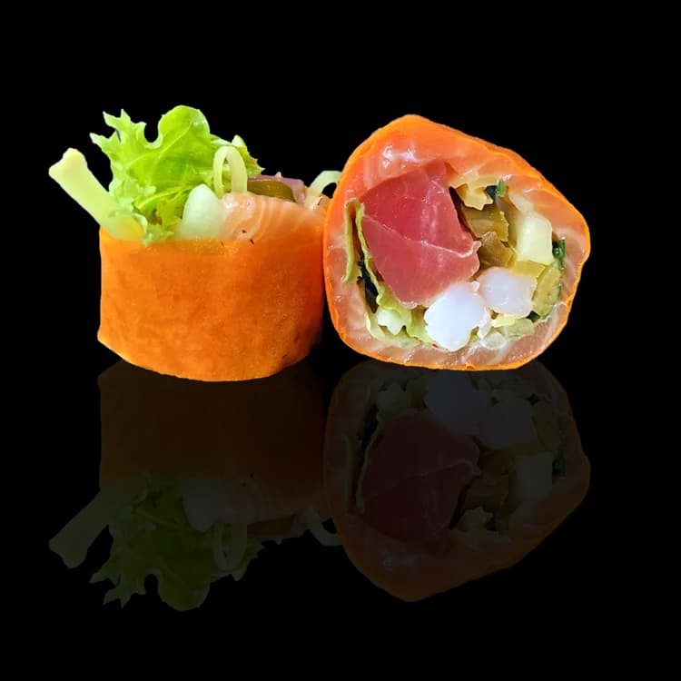 Keto w łososiu i płatku sojowym- tuńczyk i krewetki smażone