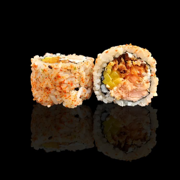 Łosoś pieczony z cebulką prażoną