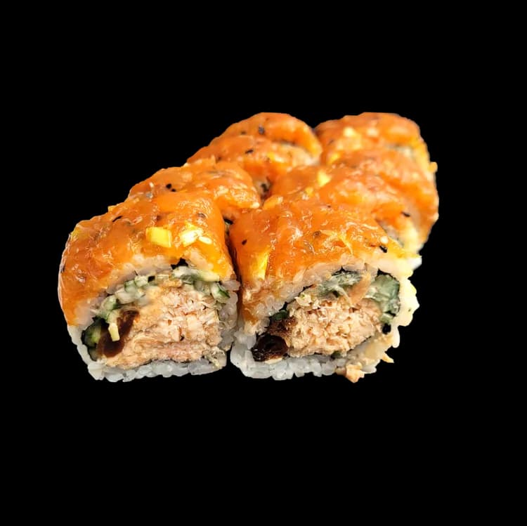 Łosoś pieczony w tatarze z łososia