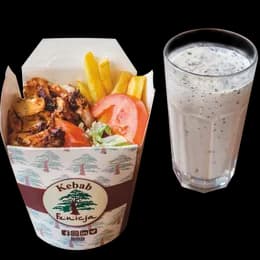11- Zestaw kebab KURCZAK (DUŻY BOX + AYRAN)