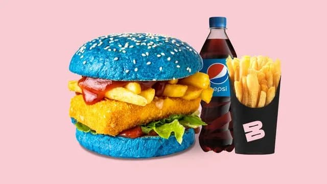 ZESTAW Burger z Frytkami i serem