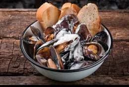 Małże/mule w muszli w sosie śmietankowym 500g