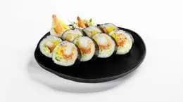 Futomaki z krewetkami i łososiem