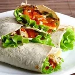 Tortilla rollo kebab wegetariański duży