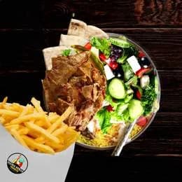 Nr.16-Ryz Bowl z Mięsem + Frytki