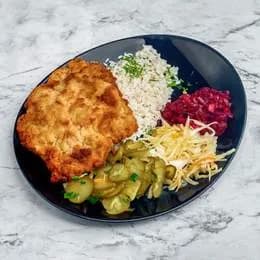 Kotlet schabowy po bawarsku ( panierka z chrzanem i musztardą)