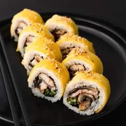 Gold California Węgorz w tempurze, ogórek, chilli | Mango karmelizowane