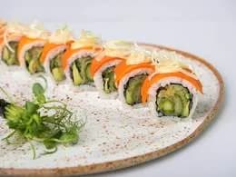 California specjalne szparag w tempurze z niełososiem