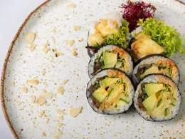 Futo cukinia w tempurze z shitake