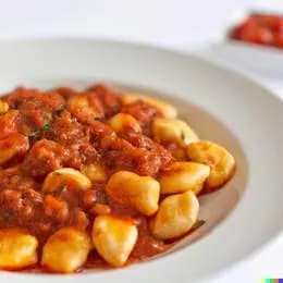 LUNCH Kopytka z gulaszem wieprzowym i zupą