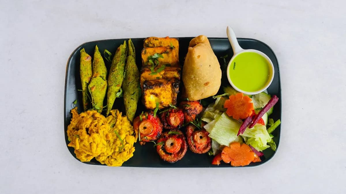 Vegetarian platter selection
