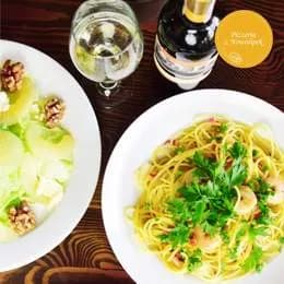 Pasta z krewetkami, oliwą i chilli