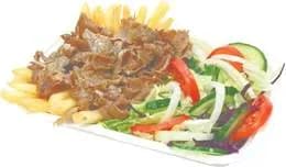 Kebab zestaw na talerzu