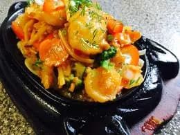 Krewetki chińskie na maśle z trawą cytrynową