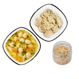 Zupa, Pielmieni i Sałatka zestaw 2