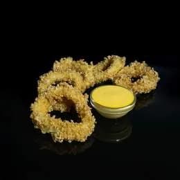 Krążki kalmara w panko z sosem mango chilli 5 szt.