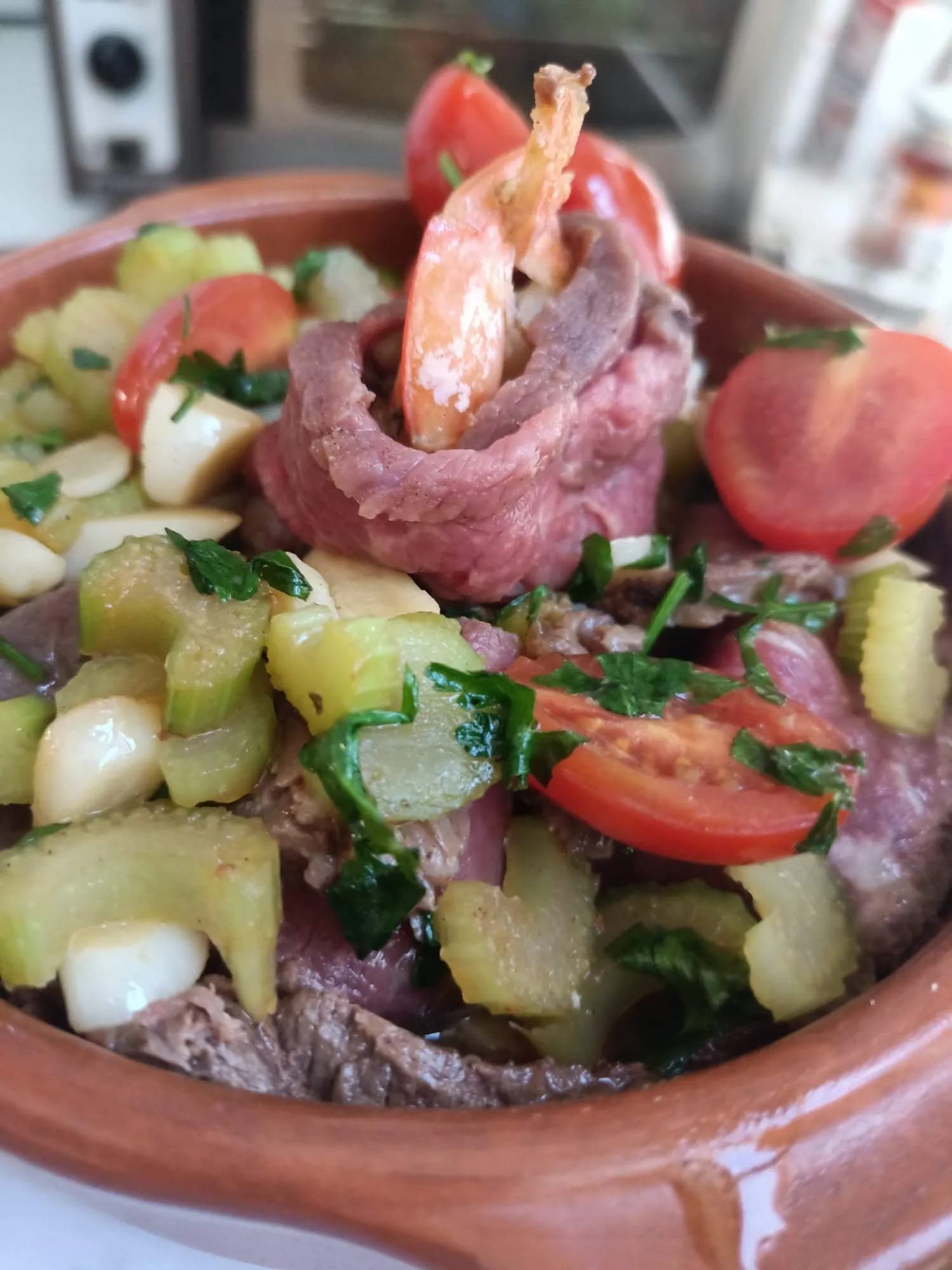 Krewetki z wołowiną 9 szt.