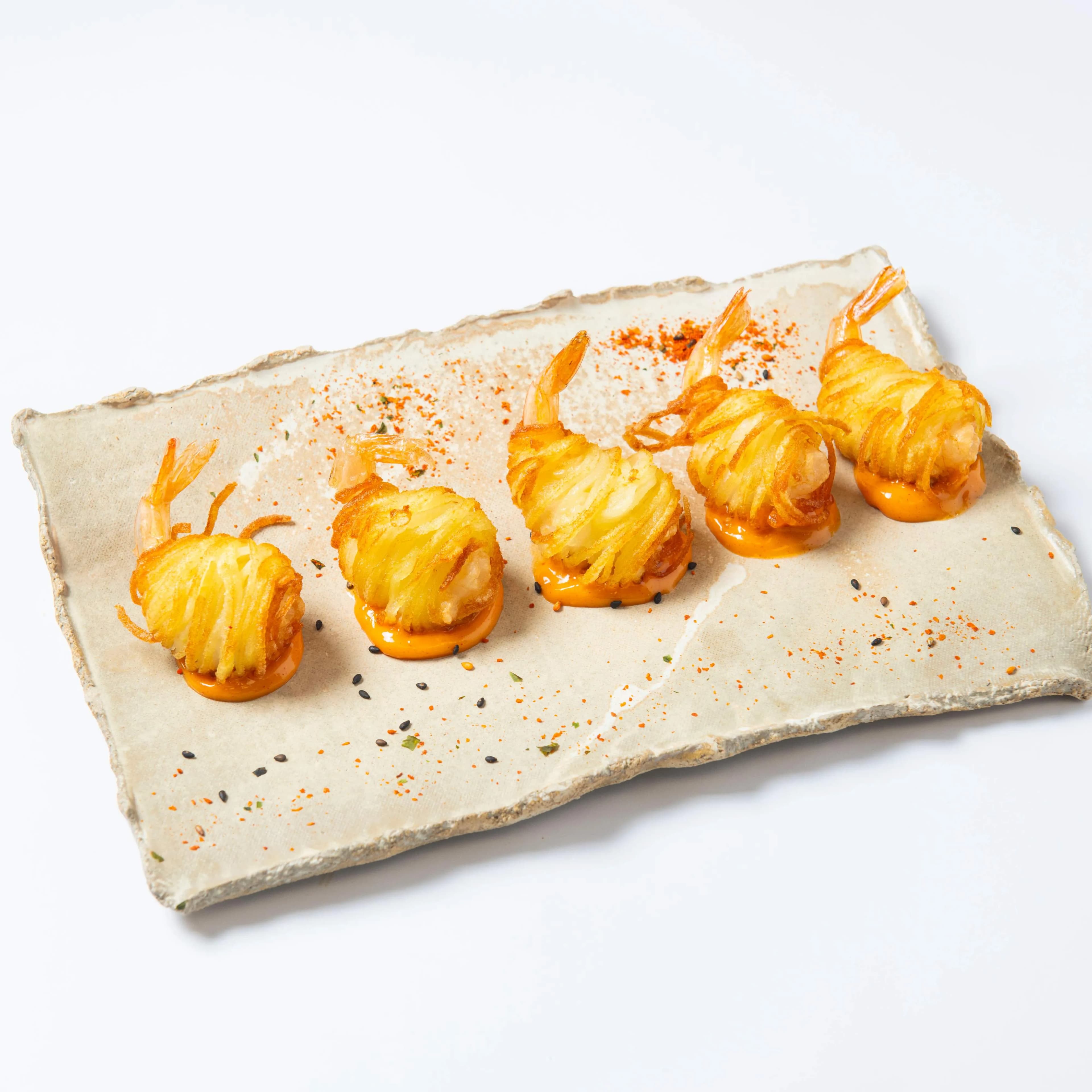 Krewetki Tiger owijane w julienne z ziemniaka 5 szt.