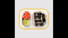 Futomaki z tatarem z krewetki i surimi