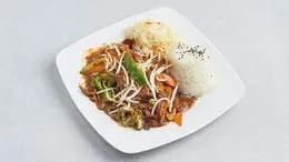 Wieprzowiny Smażony z trawą cytrynową i chilli