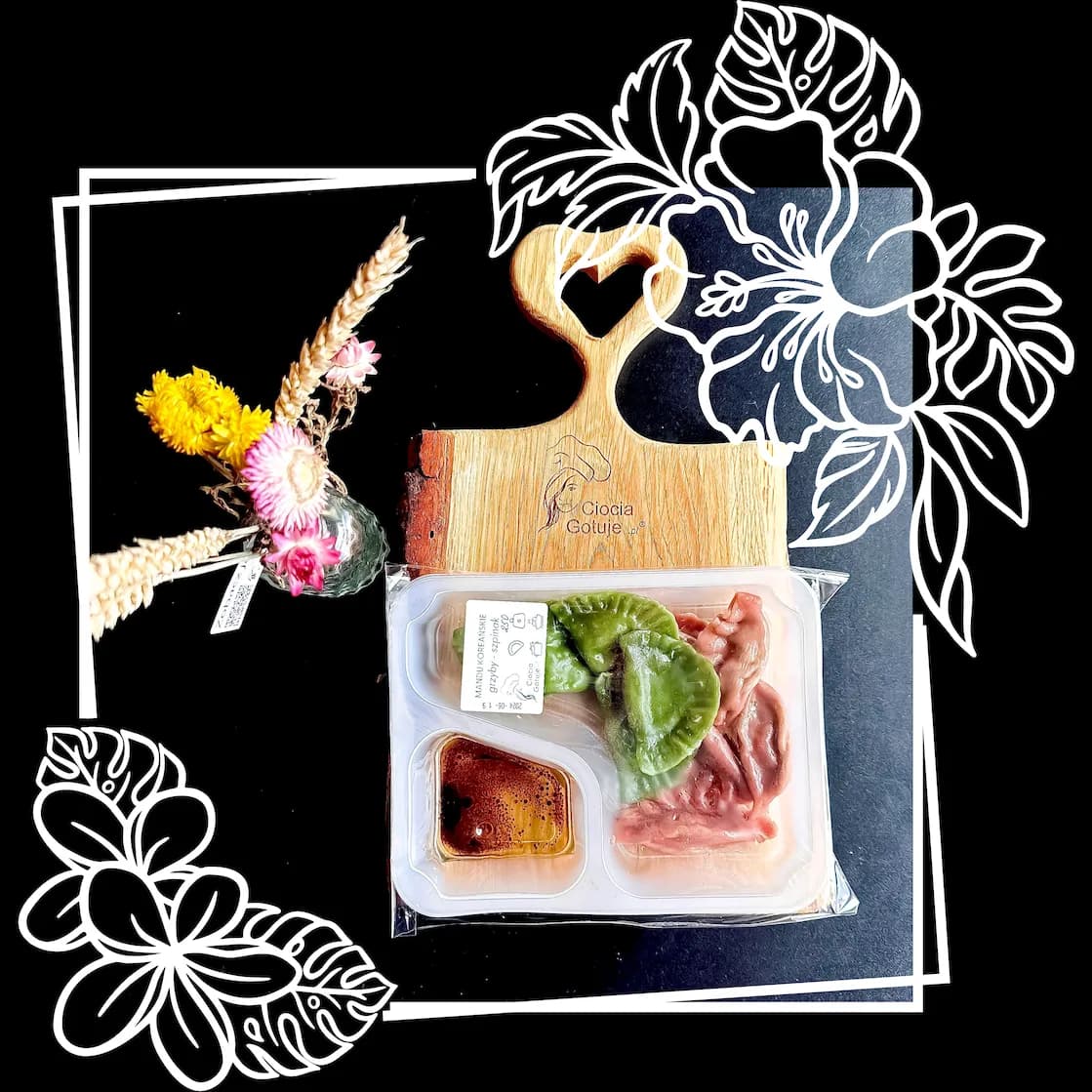 MANDU grzybowe i szpinakowe + ZUPA MISO