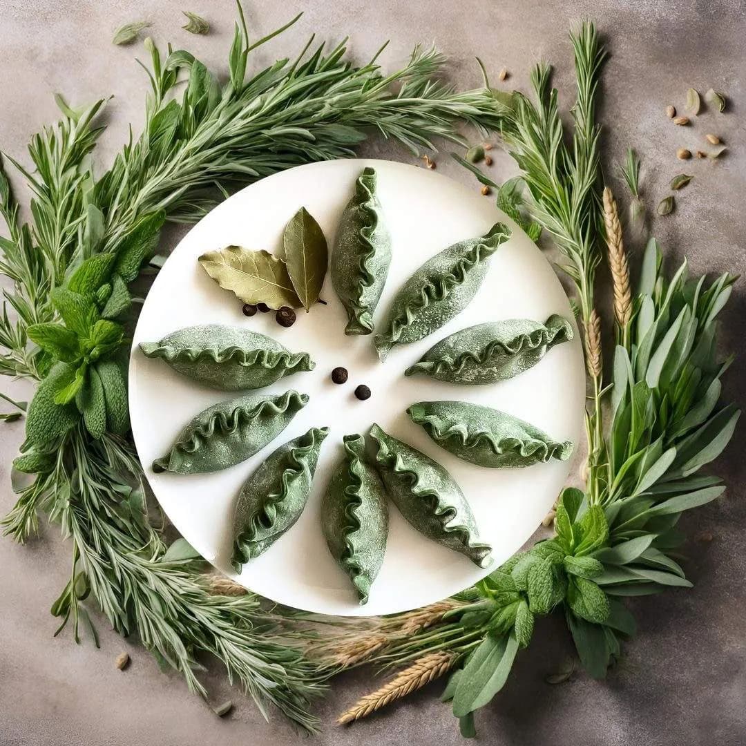 Pierożki z cukinią i curry - 9 szt. (gotowane)