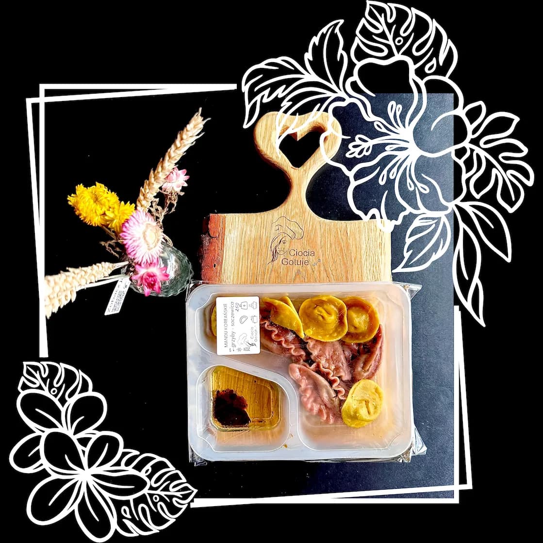 MANDU grzybowe i z soczewicą + ZUPA MISO