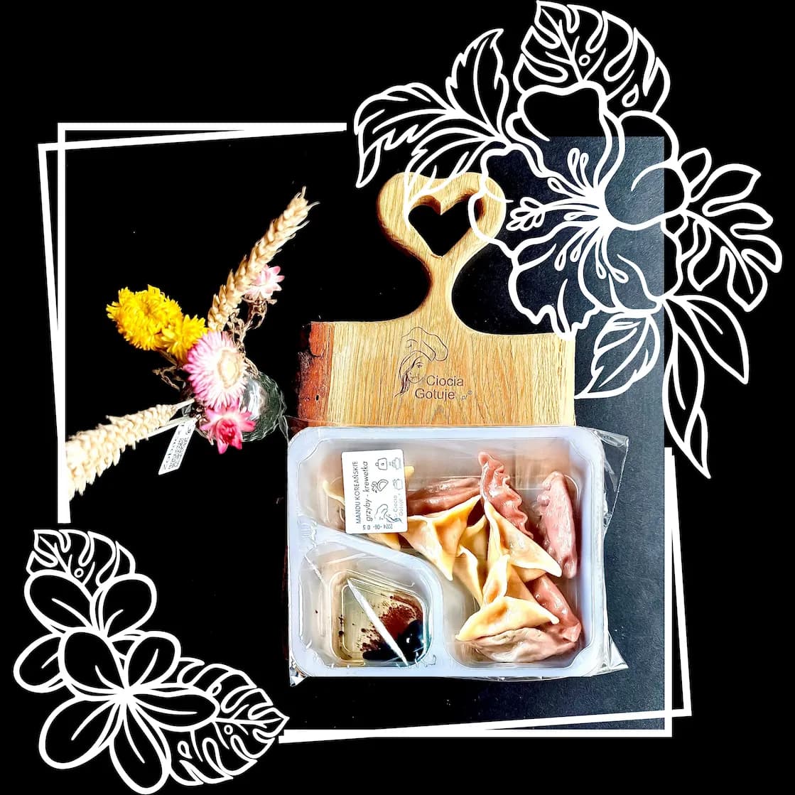 MANDU grzybowe i z krewetką + ZUPA MISO