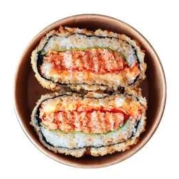 Sushi burger salmon