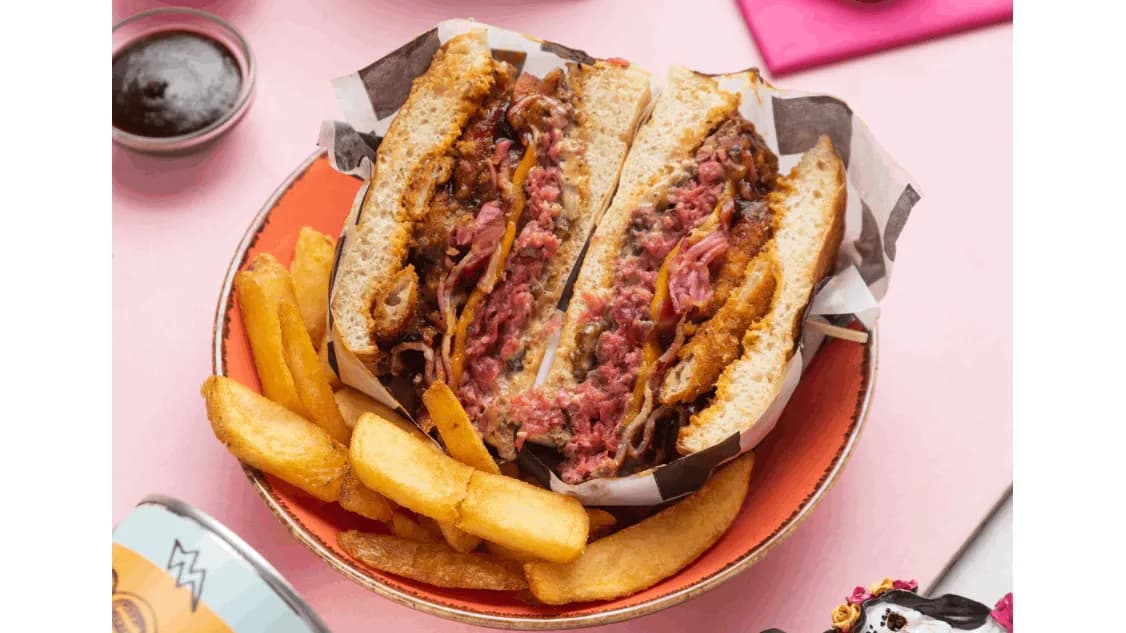 Double cheese & bacon burger R